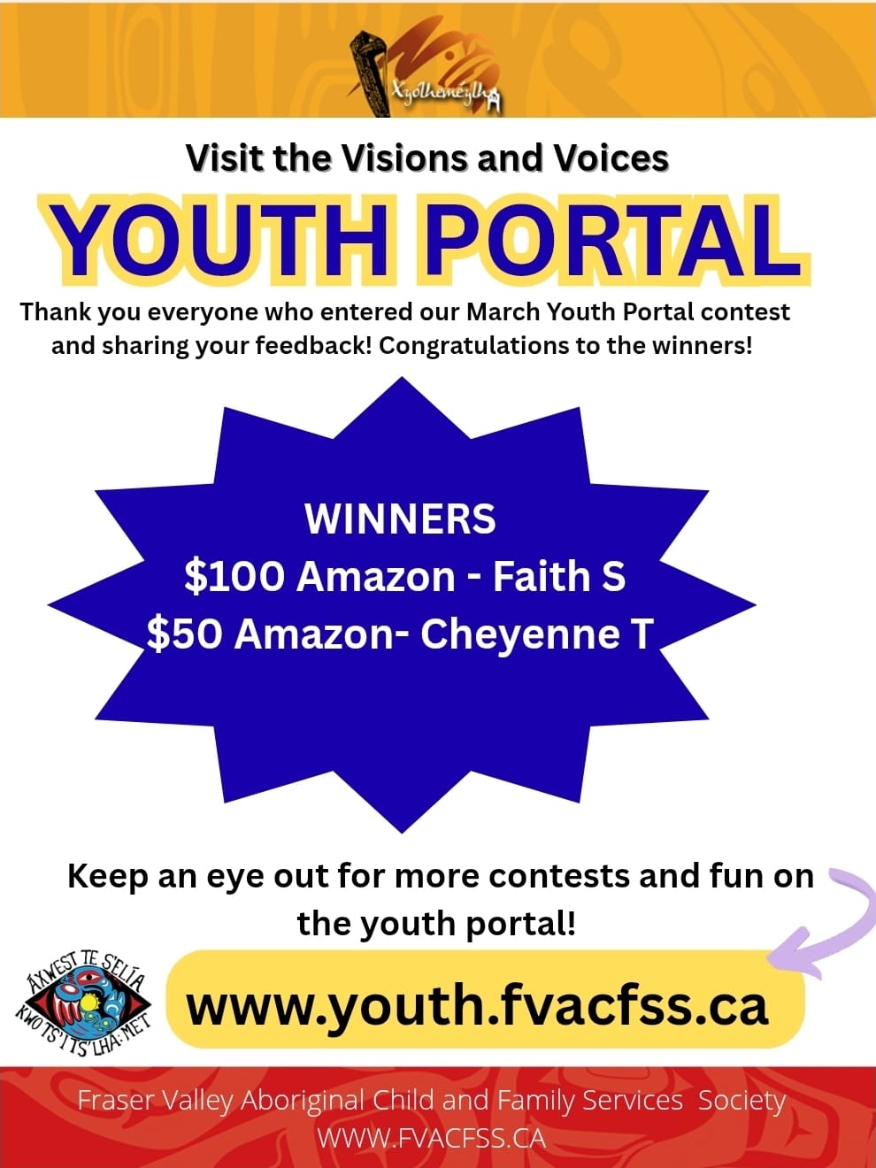 Featured image for “Youth Portal March Winners!”