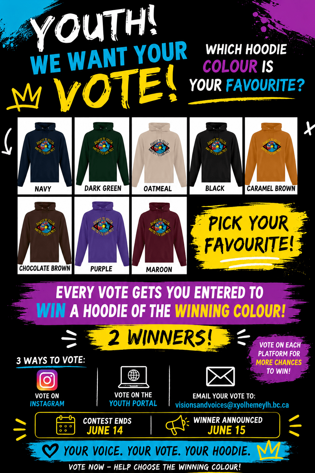 Featured image for “Vote on a Hoodie Colour! Contest!”